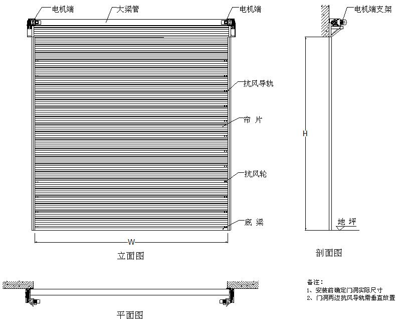 鋼質抗風卷簾門